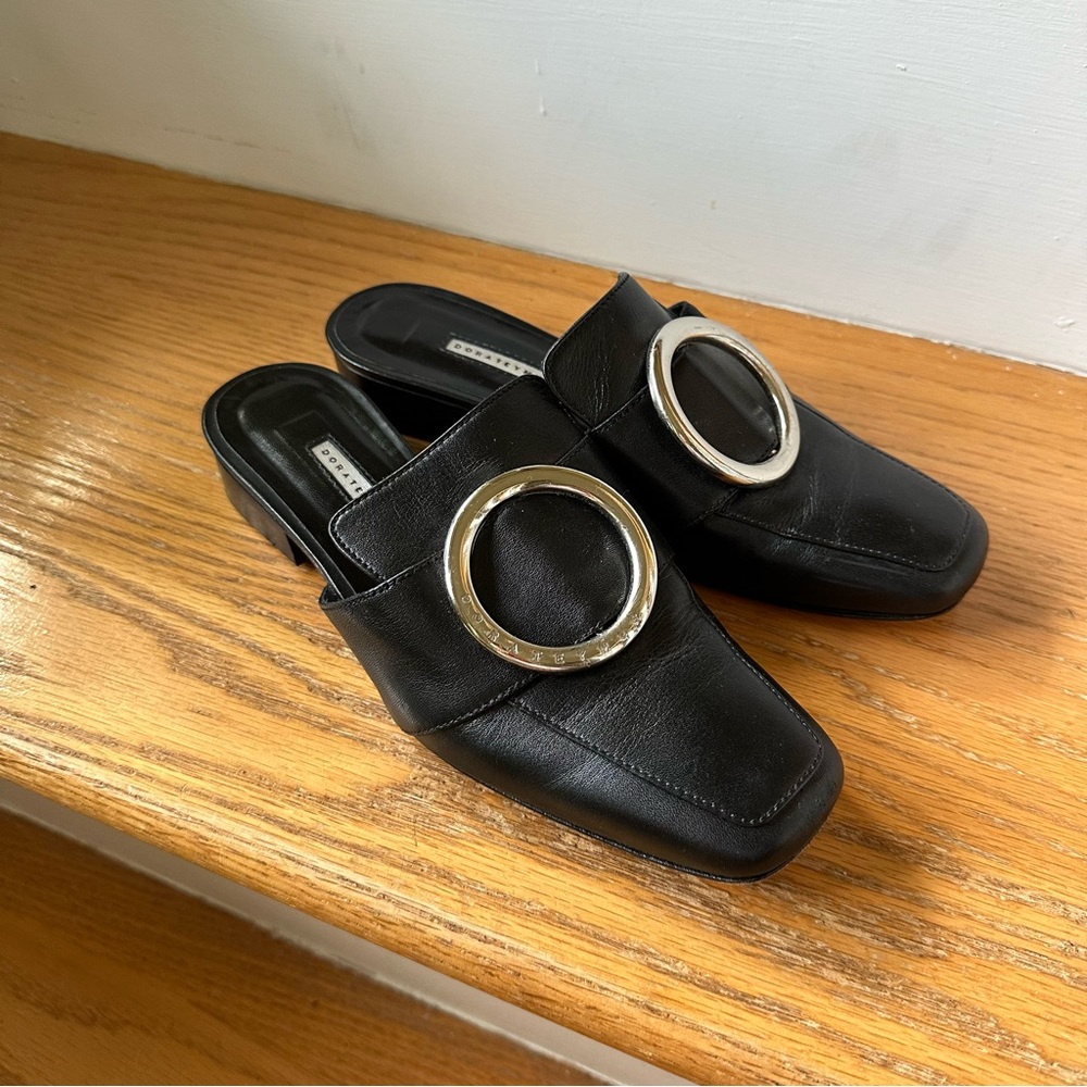 Black leather loafer by Dorateymur